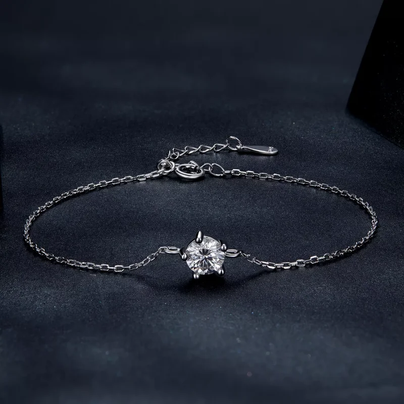 (resim) Pandora tarzı parıltılı Moissanite bilezik - MSB001 - Görüntüle 2