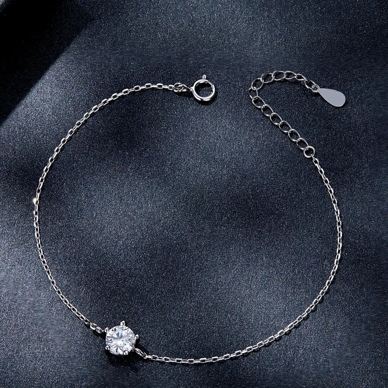 (resim) Pandora tarzı parıltılı Moissanite bilezik - MSB001 - Görüntüle 3