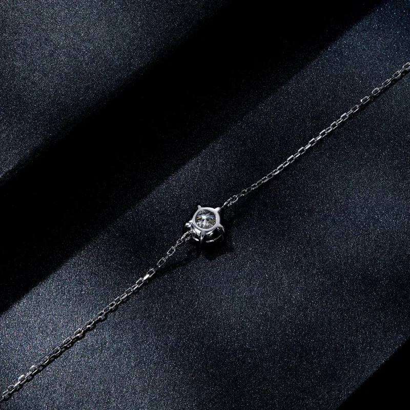 (resim) Pandora tarzı parıltılı Moissanite bilezik - MSB001 - Görüntüle 4