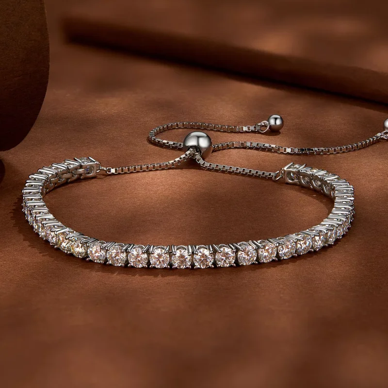 (resim) Pandora tarzında ince Moissanite Bileklik - MSB005 - Görüntüle 2