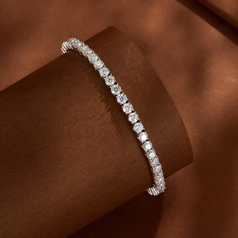 (resim) Pandora tarzında ince Moissanite Bileklik - MSB005 - Görüntüle 3