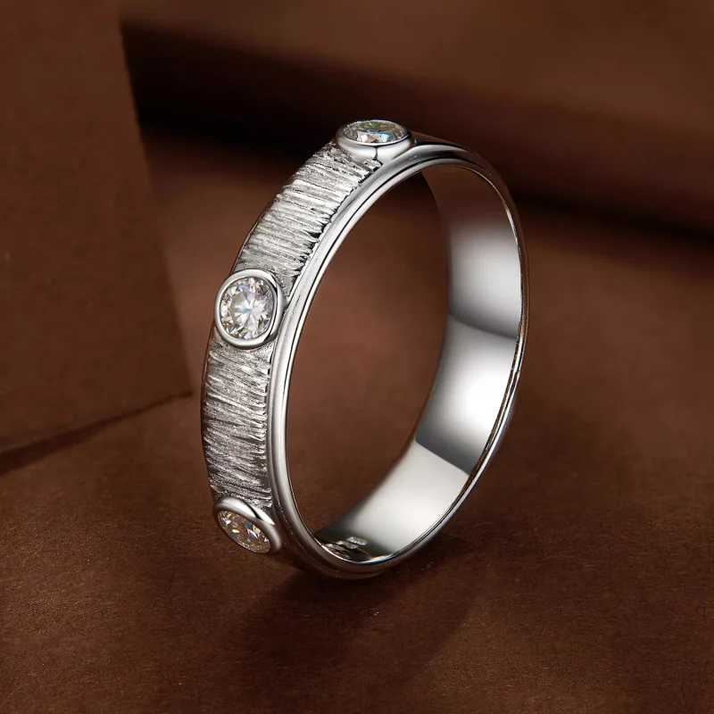 (resim) Pandora tarzında Zarif Moissanite Erkek Yüzük - MSR032 - Görüntüle 2