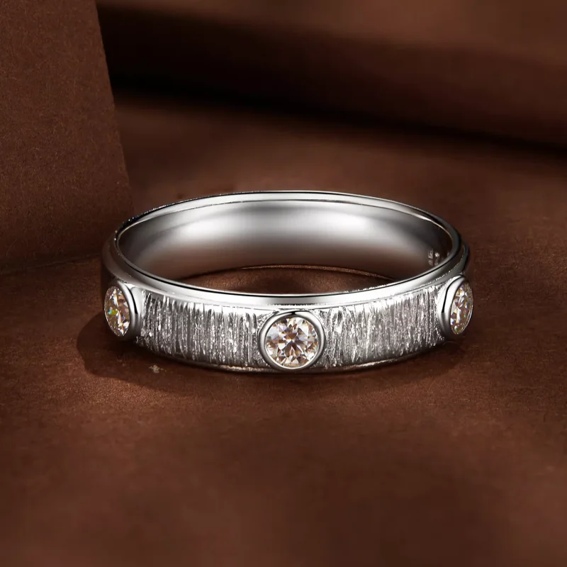 (resim) Pandora tarzında Zarif Moissanite Erkek Yüzük - MSR032 - Görüntüle 3