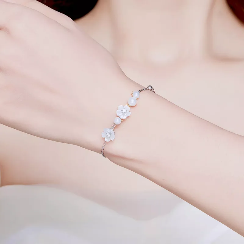 (resim) Pandora Stil Çiçek Bileklik - BSB024 - Görüntüle 5