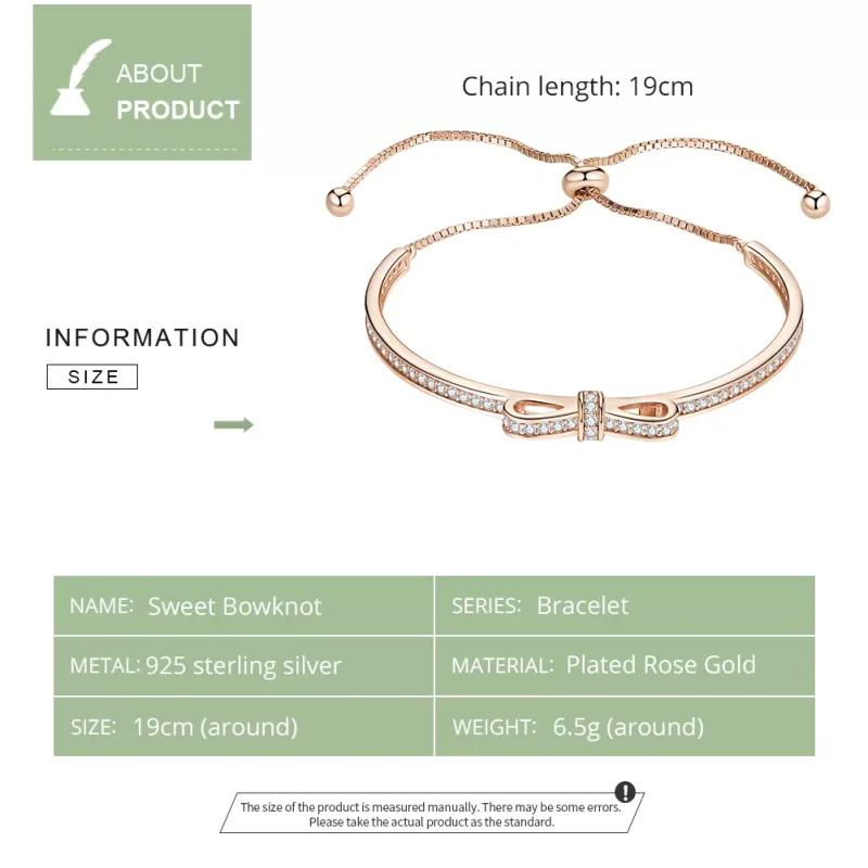 (resim) Pandora tarzı 14 ayar altın kaplama Tatlı Bowknot Bangle Bileklik - SCB108-C - Görüntüle 5