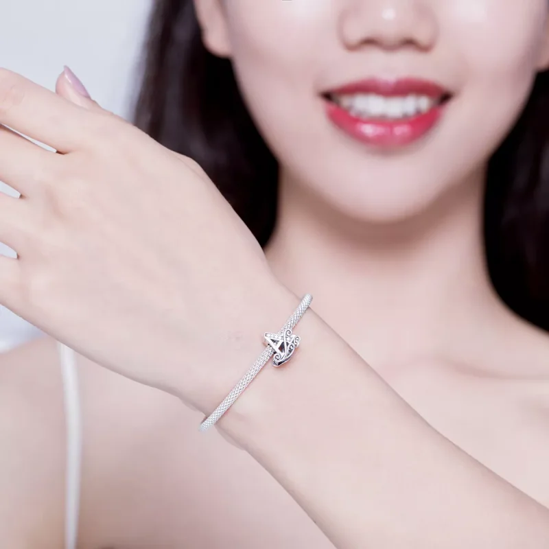 (resim) Pandora tarzı A harfi Bangle Bileklik - SCB829 - Görüntüle 2