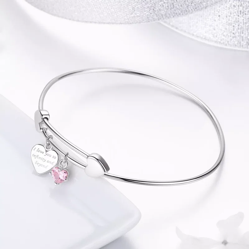 (resim) Pandora tarzı aşk vaadi Bangle Bileklik - SCB124 - Görüntüle 3