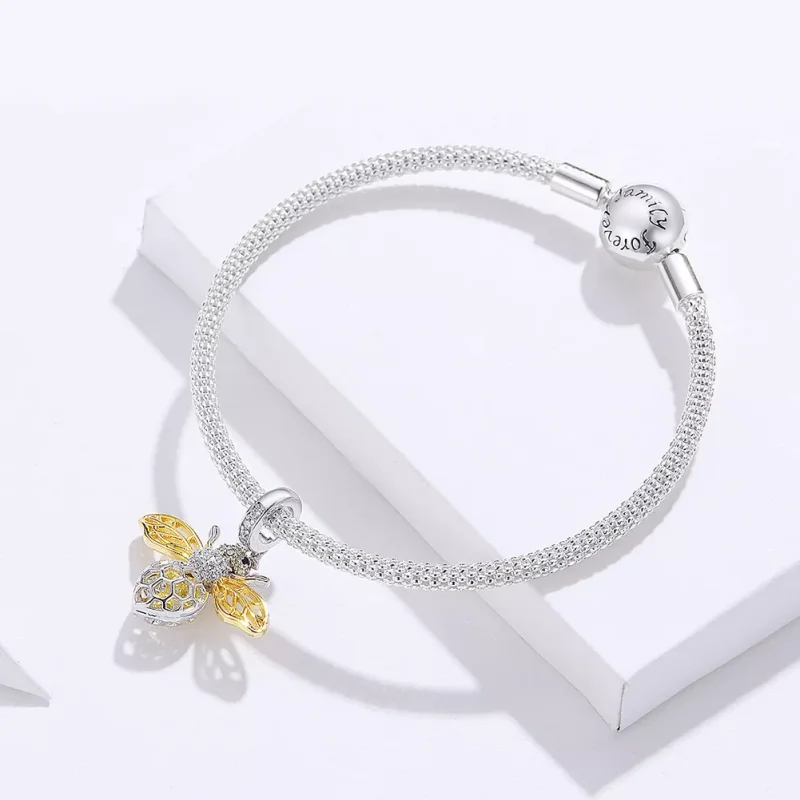 (resim) Pandora tarzı bal arısı Bangle Bileklik - SCB830 - Görüntüle 4