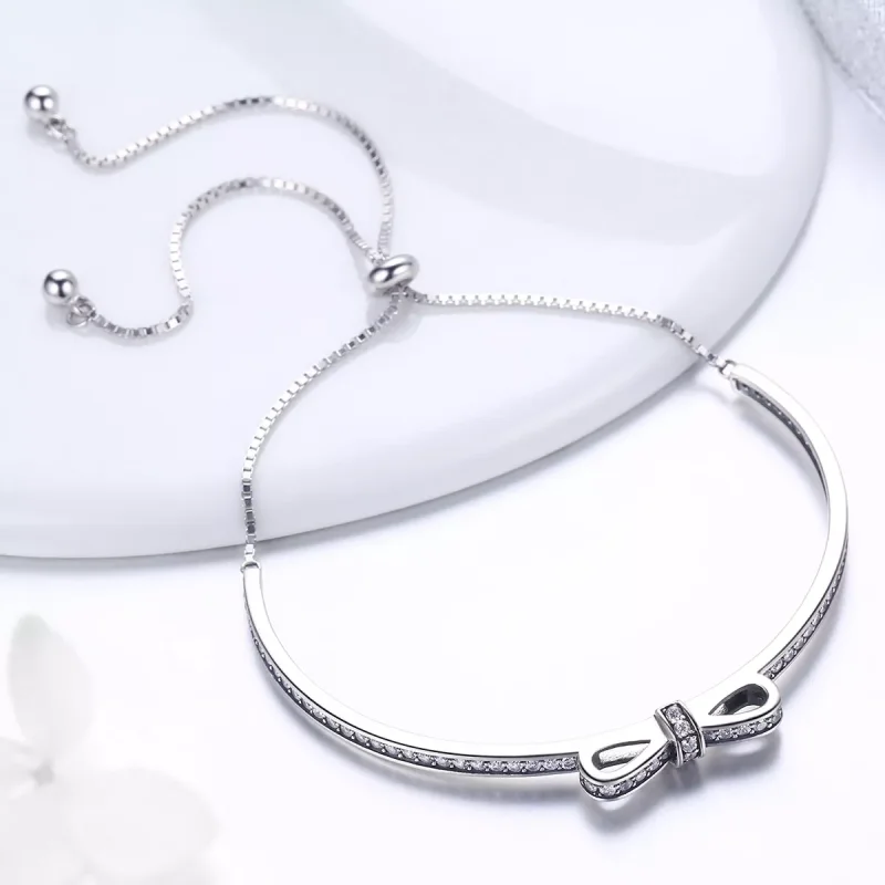 (resim) Pandora tarzı papyon Bangle Bileklik - SCB108 - Görüntüle 3