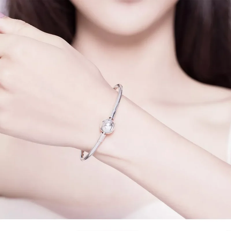 (resim) Pandora tarzı Sessiz Kalp Bangle Bileklik - SCB144 - Görüntüle 2