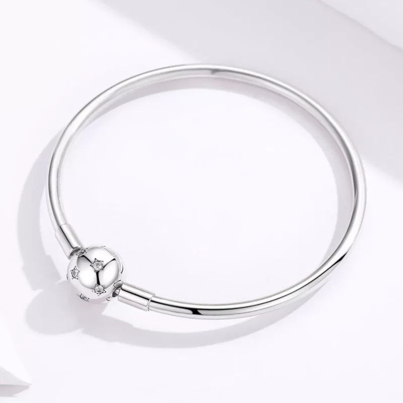 (resim) Pandora tarzı Sessiz Kalp Bangle Bileklik - SCB144 - Görüntüle 3
