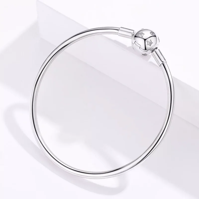 (resim) Pandora tarzı Sessiz Kalp Bangle Bileklik - SCB144 - Görüntüle 4
