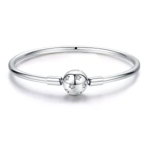 (resim) Pandora tarzı Sessiz Kalp Bangle Bileklik - SCB144