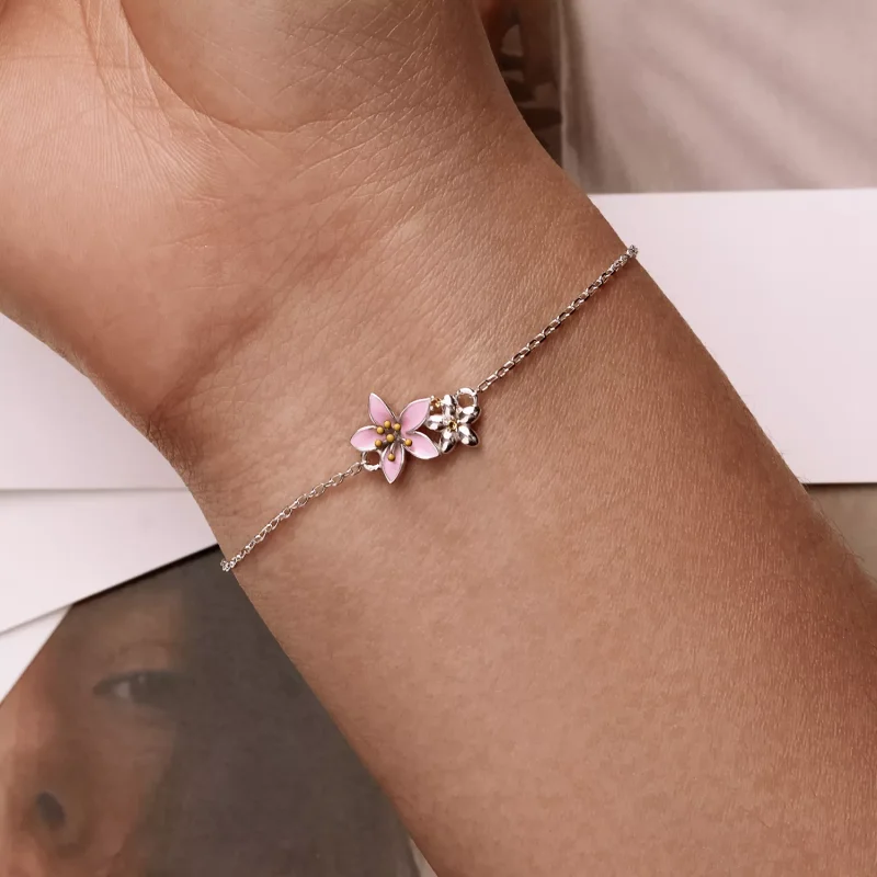(resim) Pandora tarzında güzel Sakura bileklik - SCB232 - Görüntüle 7
