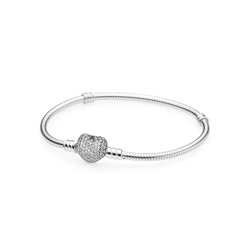 (resim) PANDORA Moments Gümüş Bileklik, Pavé Kalp - 590727CZ