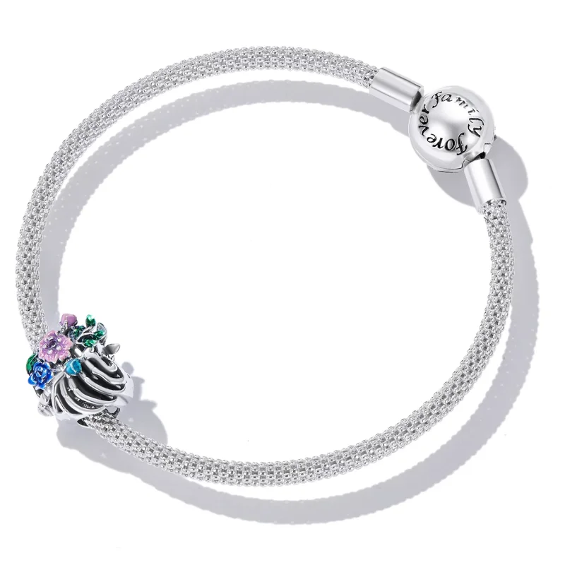 (resim) Pandora Stili Aşk Kurdele Çiçek Charm - SCC2239 - Görüntüle 5