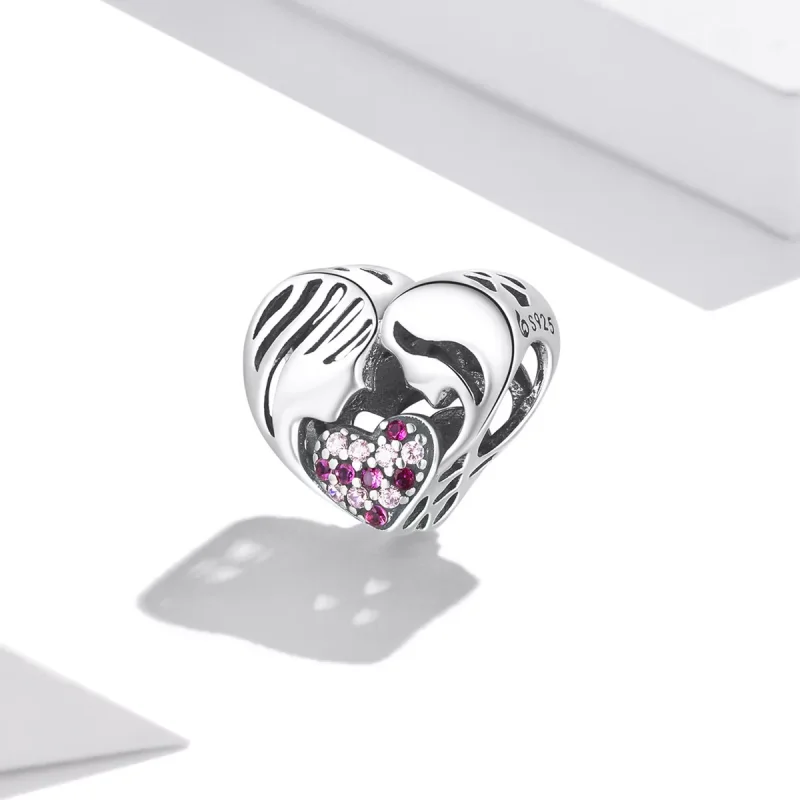 (resim) Pandora Stili Anne ve Kız Sevgi Silueti Charm - BSC575 - Görüntüle 2