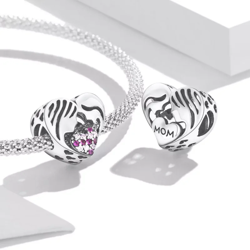 (resim) Pandora Stili Anne ve Kız Sevgi Silueti Charm - BSC575 - Görüntüle 4