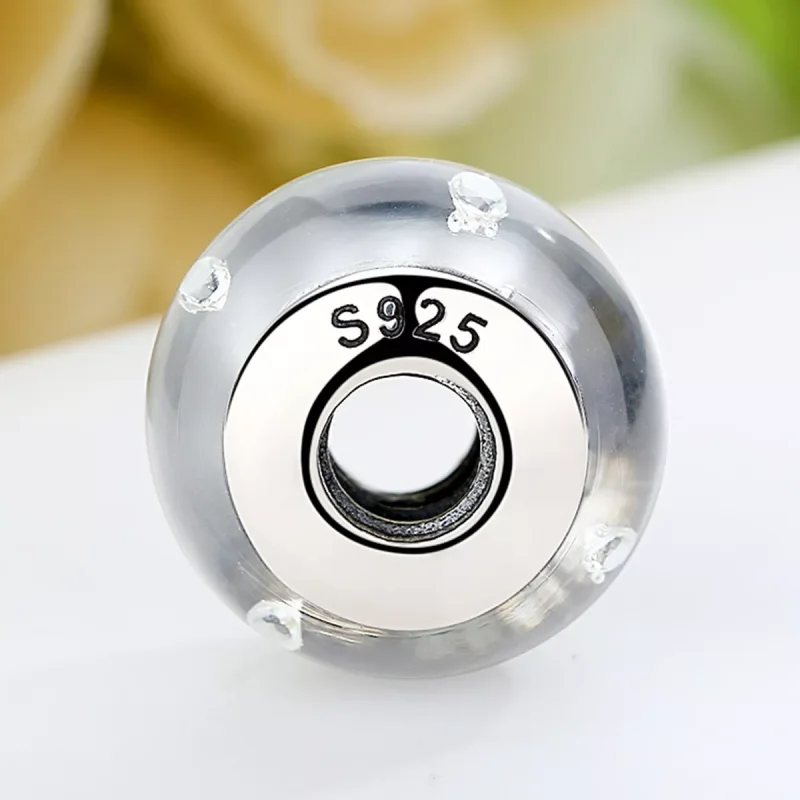 (resim) Pandora Stili Beyaz Murano Cam Boncuk - SCZ002 - Görüntüle 4