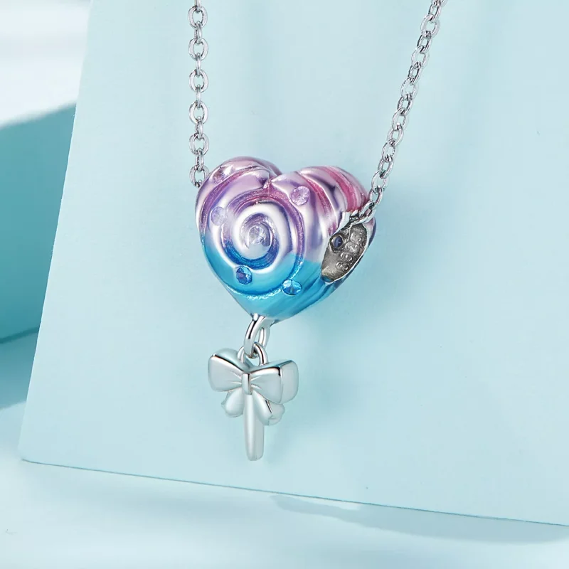 (resim) Pandora Stili Gökkuşağı Lollipop Küpe - SCC2391 - Görüntüle 2