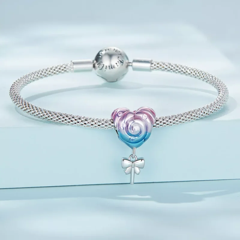(resim) Pandora Stili Gökkuşağı Lollipop Küpe - SCC2391 - Görüntüle 3