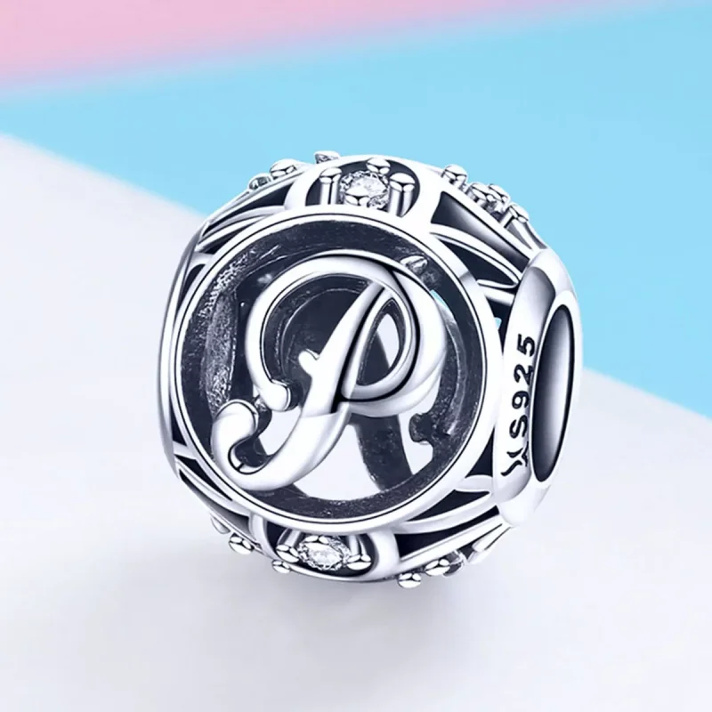 (resim) Pandora Stili Harf-P Bileklik Charm - SCC738-P - Görüntüle 2