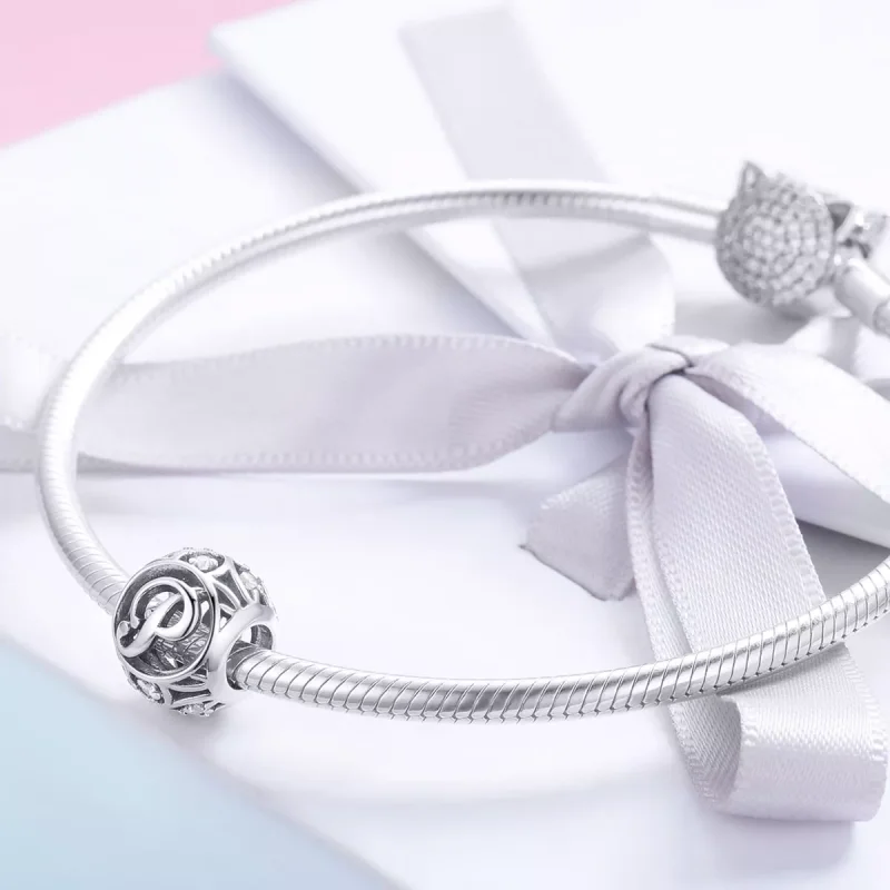 (resim) Pandora Stili Harf-P Bileklik Charm - SCC738-P - Görüntüle 4
