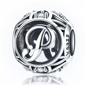 (resim) Pandora Stili Harf-P Bileklik Charm - SCC738-P