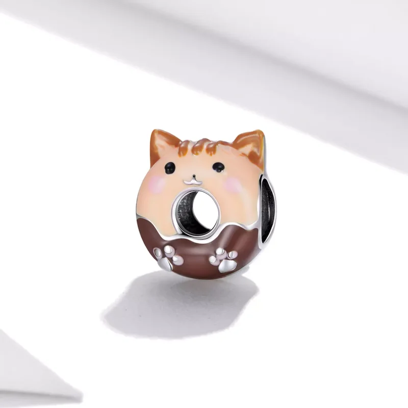 (resim) Pandora Stili Kedi Donut Şanslı Kolye - SCC1877 - Görüntüle 2