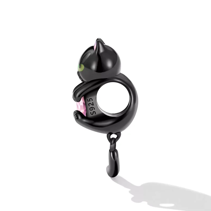 (resim) Pandora Stili Küçük Siyah Kedi Charm - SCC2329 - Görüntüle 3