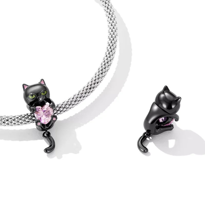 (resim) Pandora Stili Küçük Siyah Kedi Charm - SCC2329 - Görüntüle 4