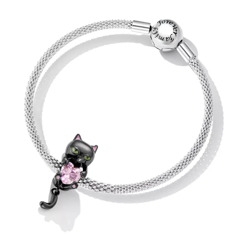 (resim) Pandora Stili Küçük Siyah Kedi Charm - SCC2329 - Görüntüle 5