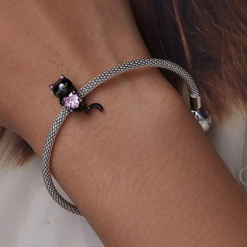 (resim) Pandora Stili Küçük Siyah Kedi Charm - SCC2329 - Görüntüle 6