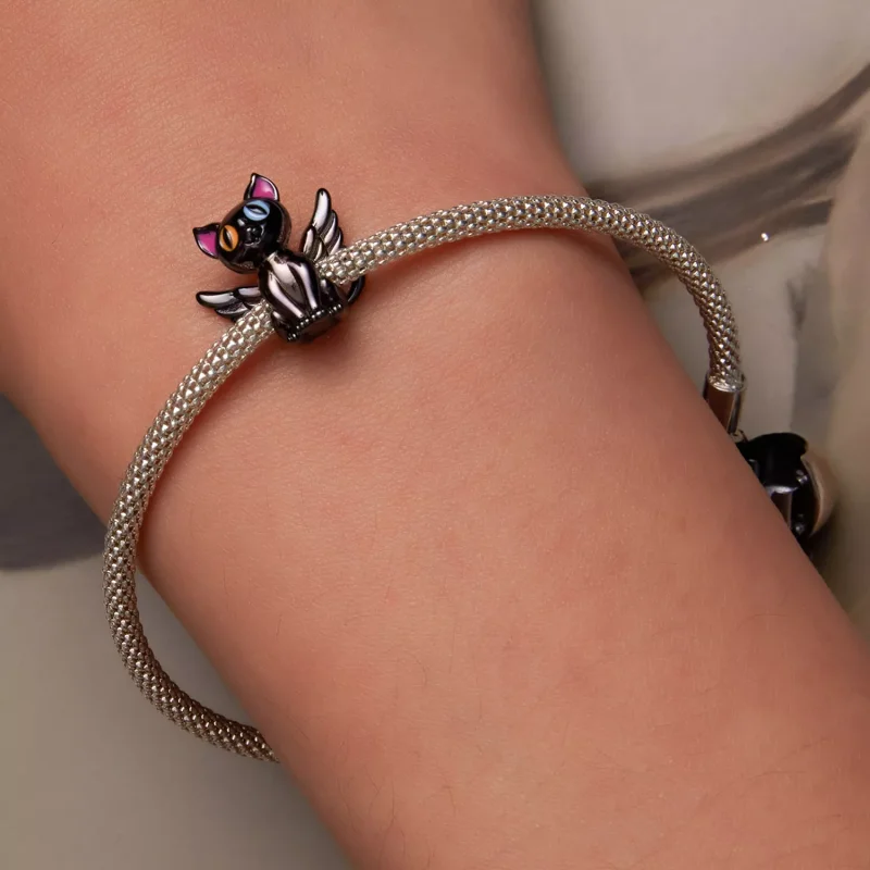 (resim) Pandora Stili Melek Kedi Charm - SCC2299-BK - Görüntüle 6