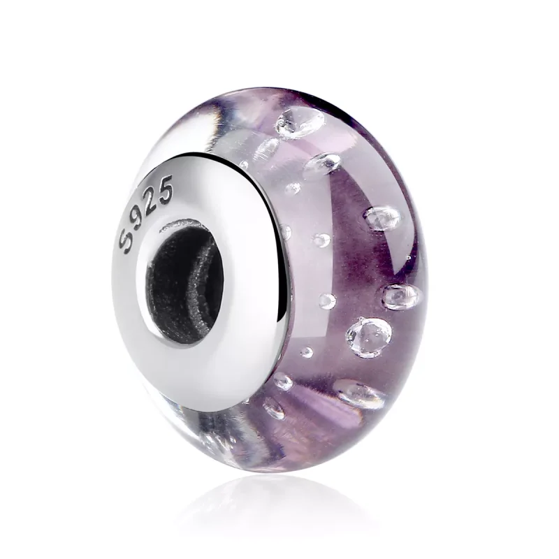 (resim) Pandora Stili Mor Murano Camlı Küpe - SCZ001 - Görüntüle 2