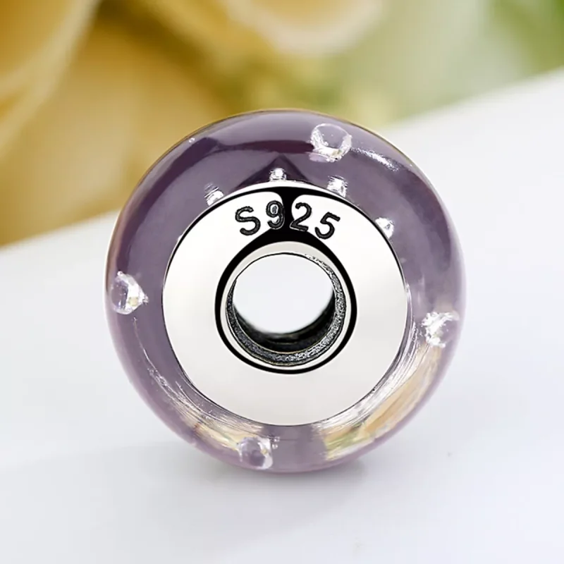 (resim) Pandora Stili Mor Murano Camlı Küpe - SCZ001 - Görüntüle 5