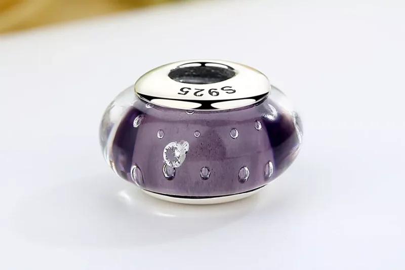 (resim) Pandora Stili Mor Murano Camlı Küpe - SCZ001 - Görüntüle 8