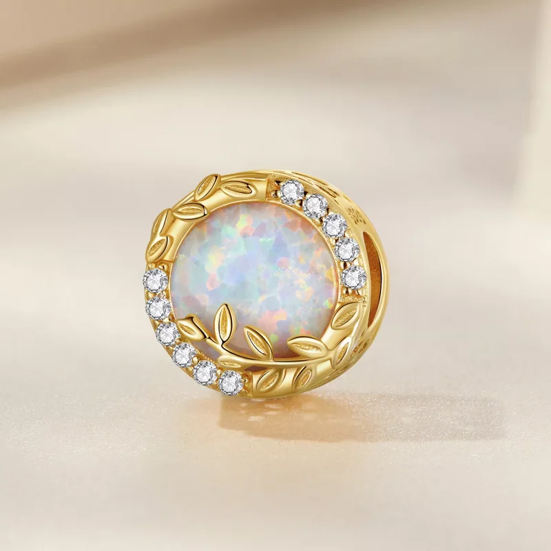 (resim) Pandora Stili Opal Yaprak Şarm - BSC671 - Görüntüle 2