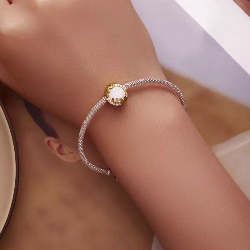 (resim) Pandora Stili Opal Yaprak Şarm - BSC671 - Görüntüle 6