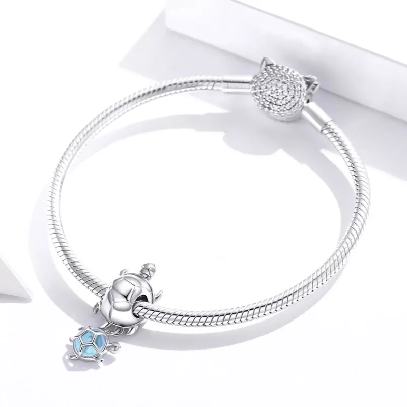 (resim) Pandora Stili Oynak Kaplumbağa Charm - BSC332 - Görüntüle 3
