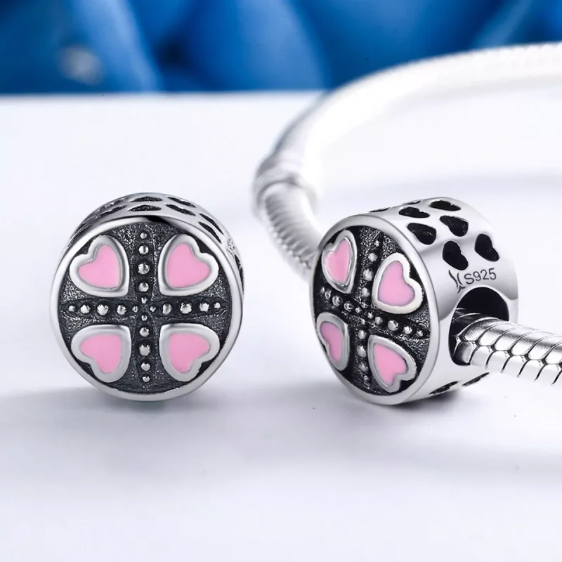 (resim) Pandora Stili Pembe Aşk Charm - SCC157 - Görüntüle 4