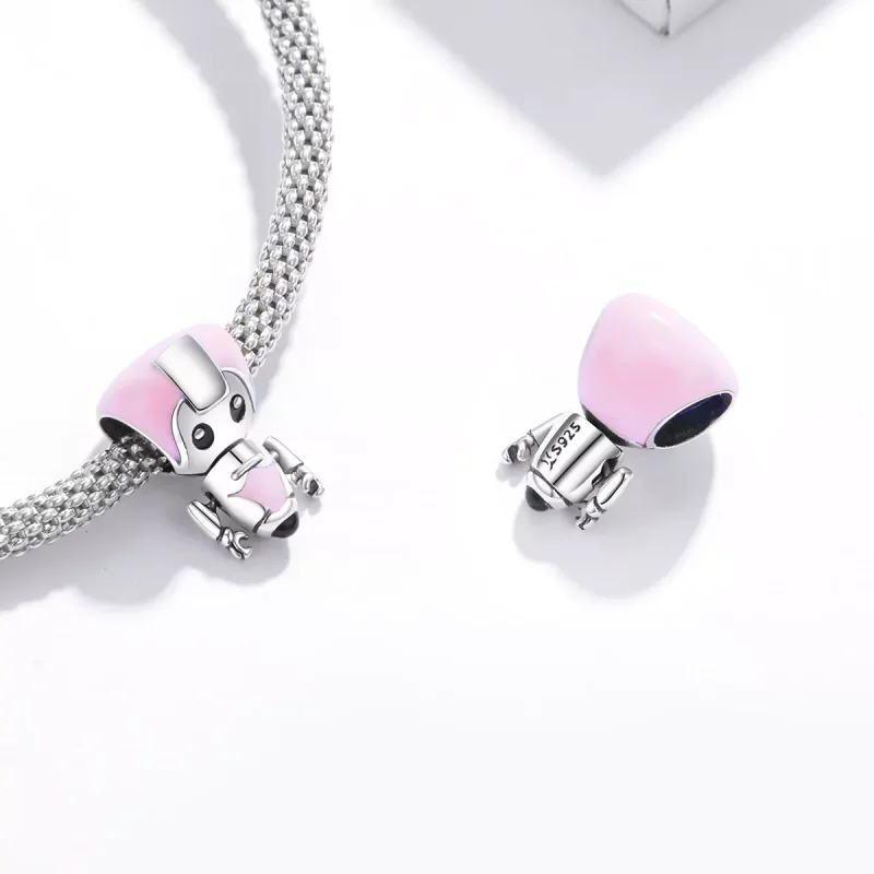 (resim) Pandora Stili Pembe Bebek Robot Şarmı - SCC1774 - Görüntüle 4
