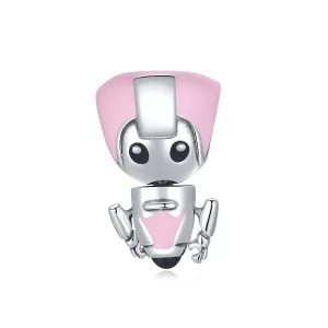 (resim) Pandora Stili Pembe Bebek Robot Şarmı - SCC1774