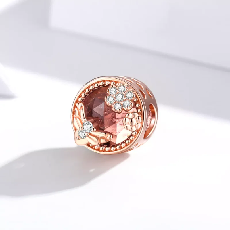 (resim) Pandora tarzı 14k rose altın kaplama Gizli Bahçe Charm - BSC389 - Görüntüle 2