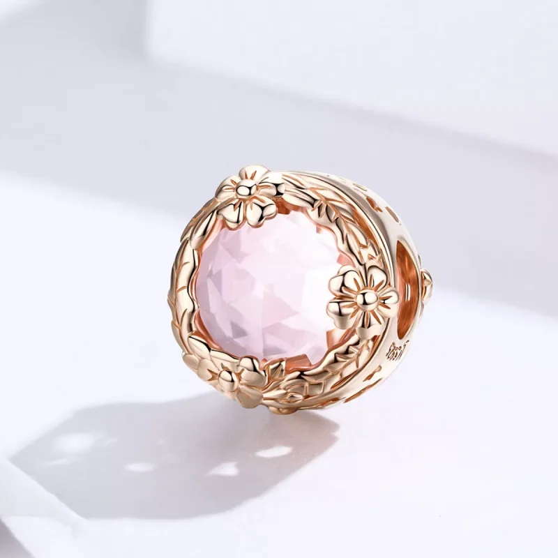 (resim) Pandora tarzı 14k rose altın kaplama Sonbahar Manzarası Charm - SCC1258 - Görüntüle 2