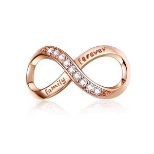 (resim) Pandora tarzı 14k rose altın kaplama Sonsuzluk Charm - SCC1146-C