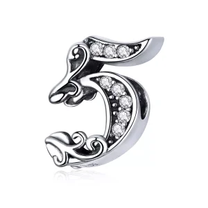 Pandora tarzı 5 numara Charm - SCC1418-5 (resim) Pandora tarzı 5 numara Charm - SCC1418-5