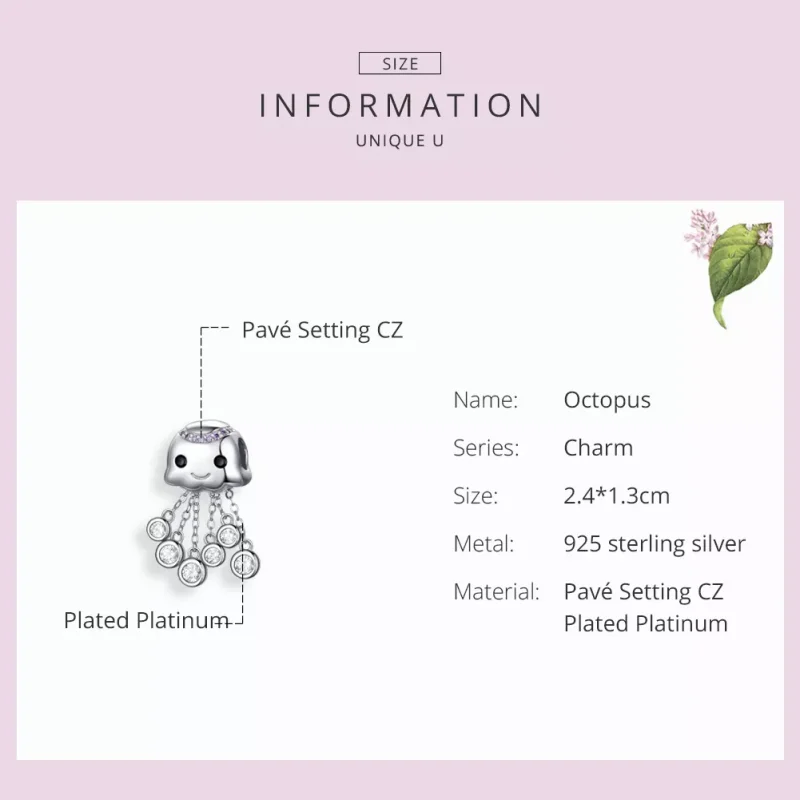 (resim) Pandora tarzı Ahtapot Charm - BSC081 - Görüntüle 6