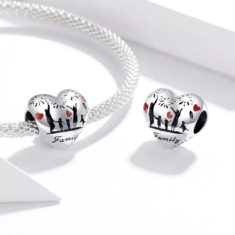 (resim) Pandora tarzı Aile sevgisi Charm - SCC1634 - Görüntüle 4