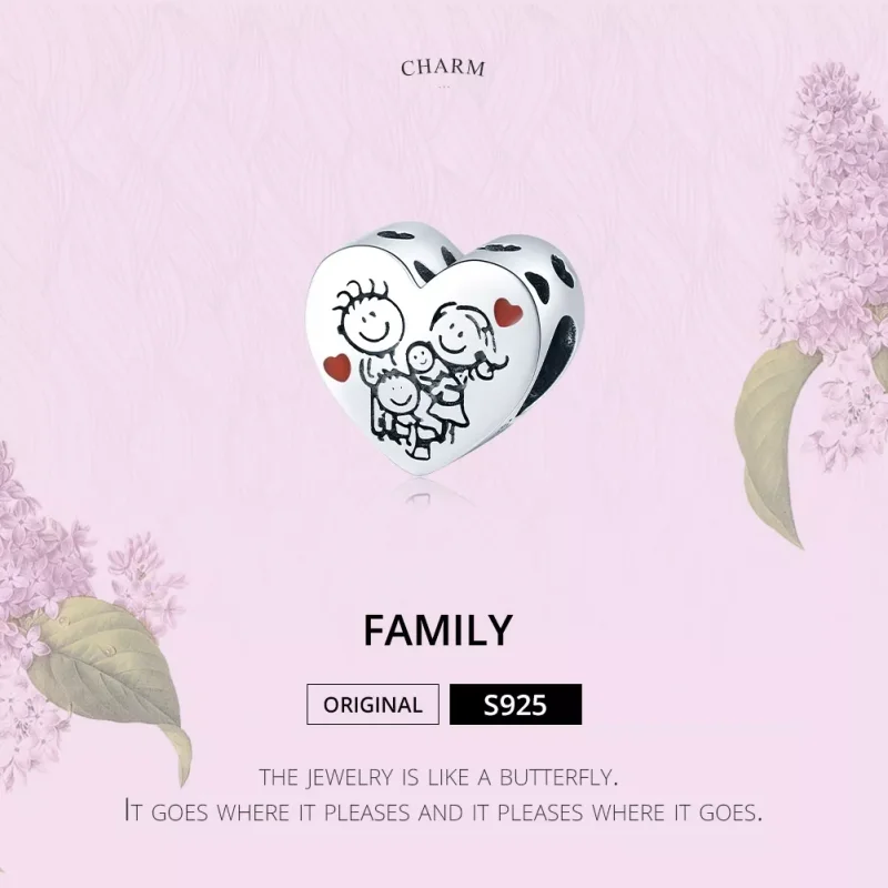 (resim) Pandora tarzı Ailem Charm - BSC237 - Görüntüle 6
